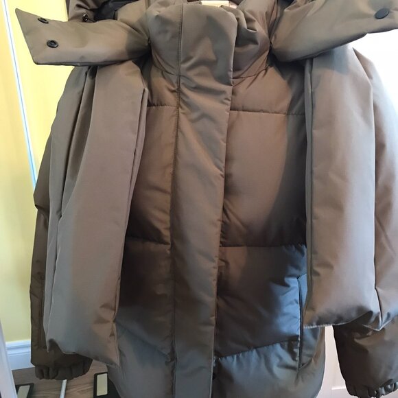 Wuxly EKO Vegan Puffer Army Green Jacket Size Medium M NWOT - Picture 5 of 10
